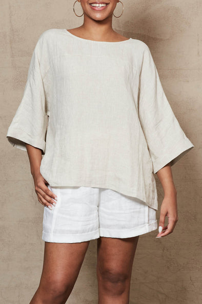 Eb & Ive 'Studio Relaxed Top' - Tusk